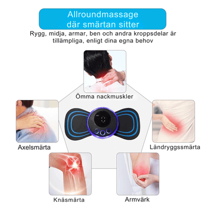 MuscleCare – Elektrisk EMS Puls Halsmassager Med Gelpude Og Intensitetsniveauer