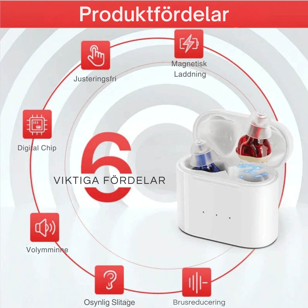 ClearTone - Diskreta Hörapparater – Avancerat Hörhjälpmedel med Brusreducering