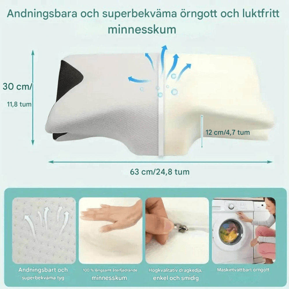 NeckRest – Ortopædisk sovepude i memory foam til nakkemassage og behagelig søvn