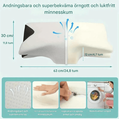 NeckRest – Ortopædisk sovepude i memory foam til nakkemassage og behagelig søvn