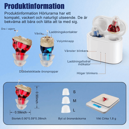 ClearTone - Diskreta Hörapparater – Avancerat Hörhjälpmedel med Brusreducering