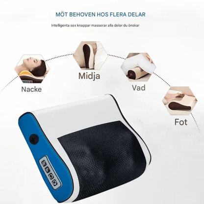 HeatKneader – Multifunktionell Nack Och Ryggmassager Med Justerbar Värme